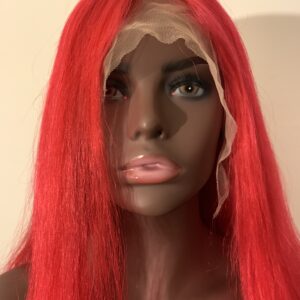 Red Human Hair Lace Front Wig