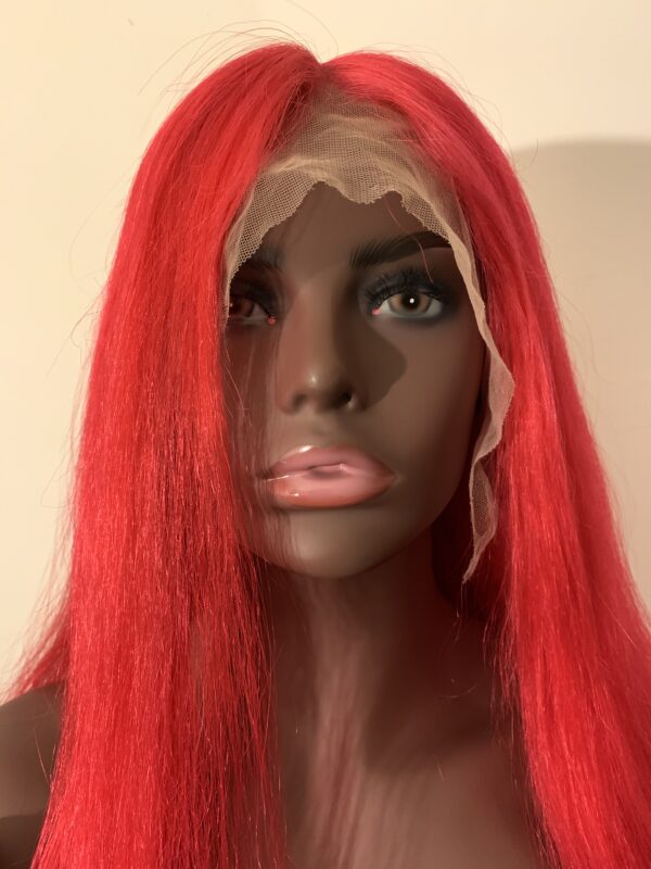 Red Human Hair Lace Front Wig
