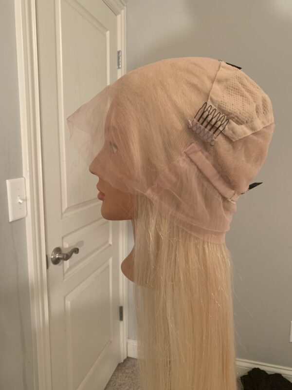 Platinum Blonde #613 Human Hair Full Lace Wig