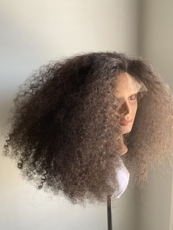 Kinky Curly Human Hair Lace Front Wig - Image 2