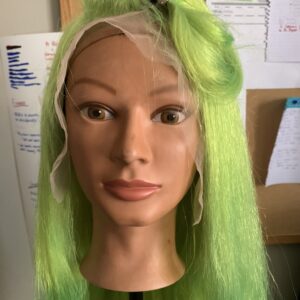Lime Green Human Hair Lace Front Wig