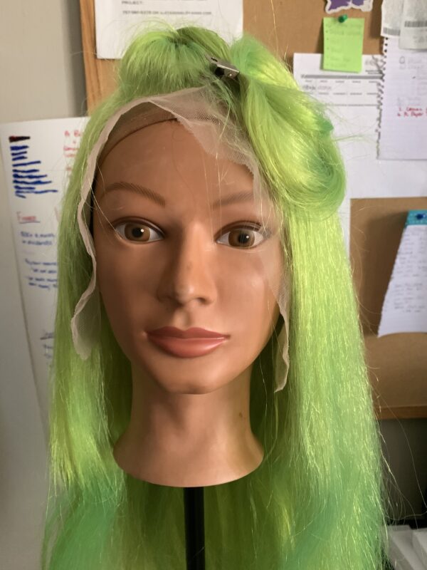 Lime Green Human Hair Lace Front Wig