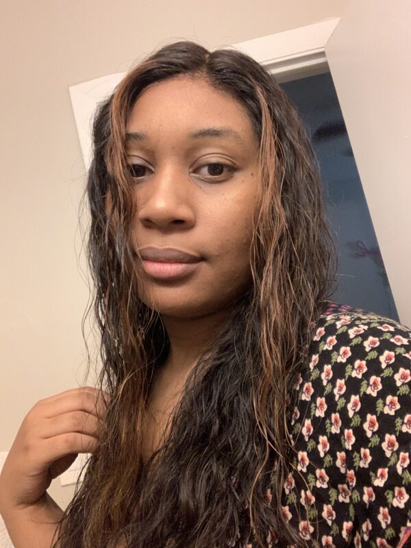 Black With Honey Blonde Money Piece Highlights Lace Front Wig