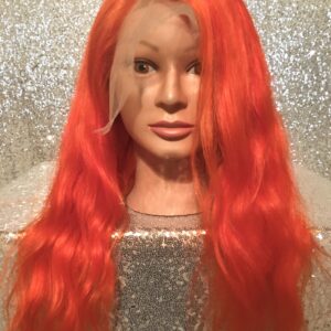 Orange Human Hair Lace Front Wig