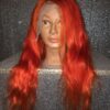 Orange Human Hair Lace Front Wig