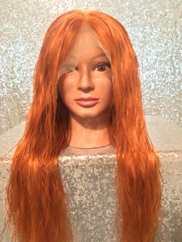 Straight Copper Human Hair Lace Front Wig