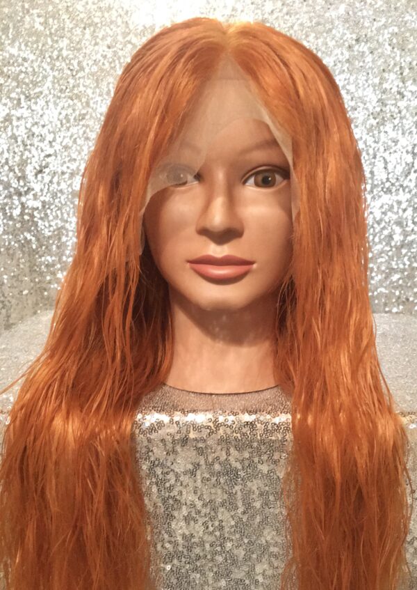 Straight Copper Human Hair Lace Front Wig