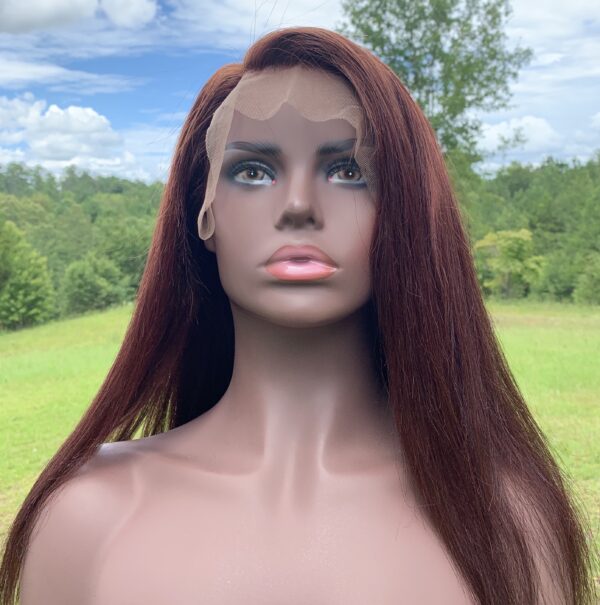Dark Auburn Copper Human Hair Lace Front Wig