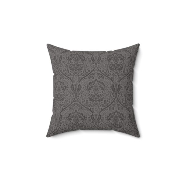 Grey Abstract Square Decorative Accent Pillow - Image 5