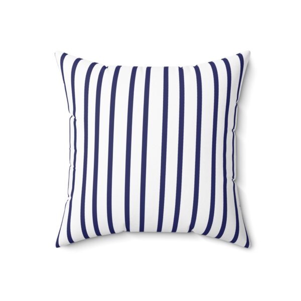 Blue And White Striped Square Decorative Accent Pillow - Image 10