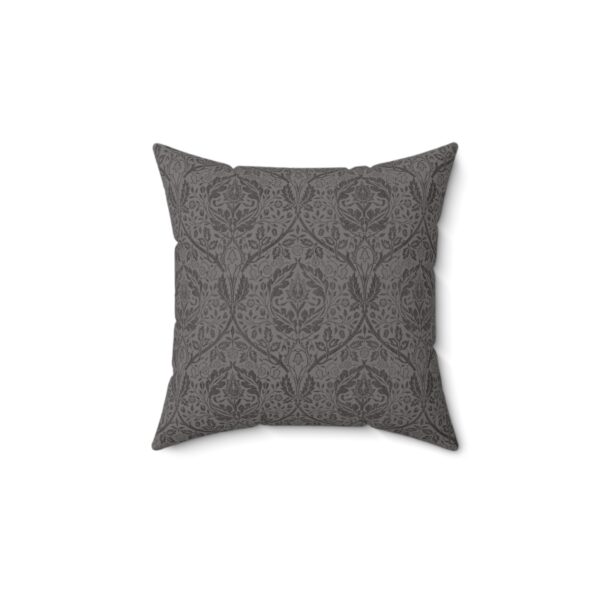 Grey Abstract Square Decorative Accent Pillow - Image 4
