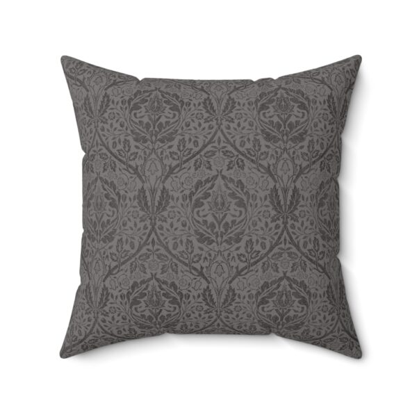Grey Abstract Square Decorative Accent Pillow - Image 2