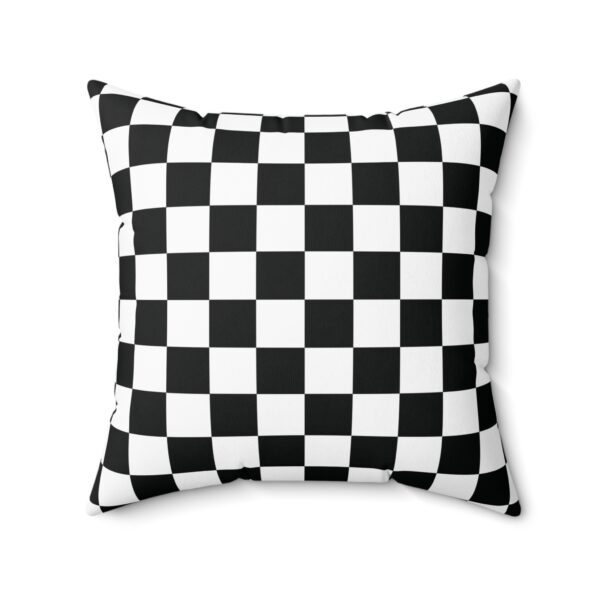 Black And White Checkered Square Decorative Accent Pillow