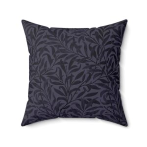 Midnight Leaves Square Decorative Accent Pillow