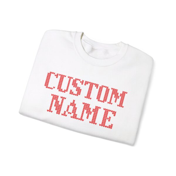 Knit Letter Custom Name Holiday Unisex Sweatshirt - Image 3