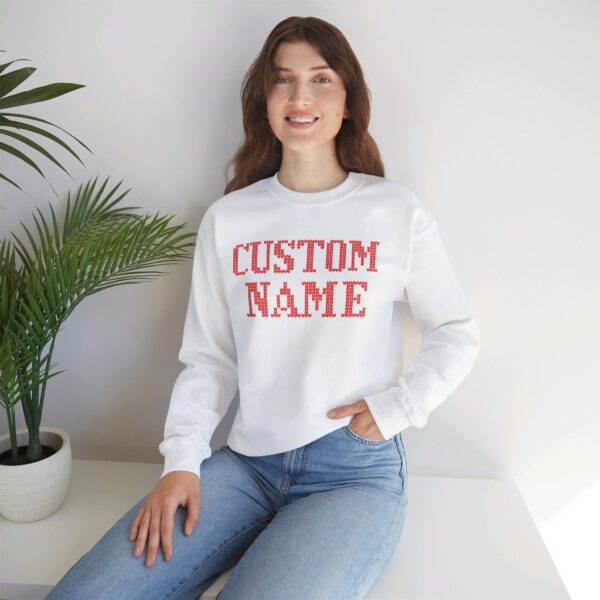 Knit Letter Custom Name Holiday Unisex Sweatshirt - Image 11