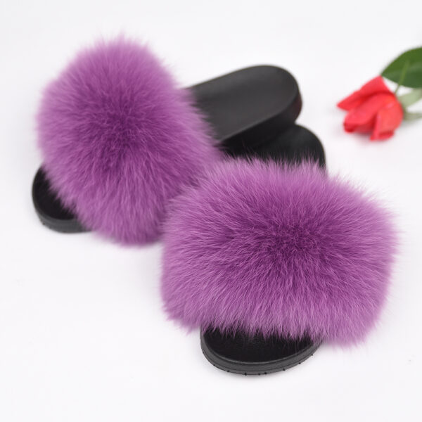 Princess Fox Fur Slides