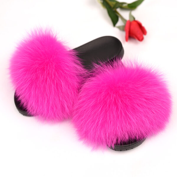 Princess Fox Fur Slides