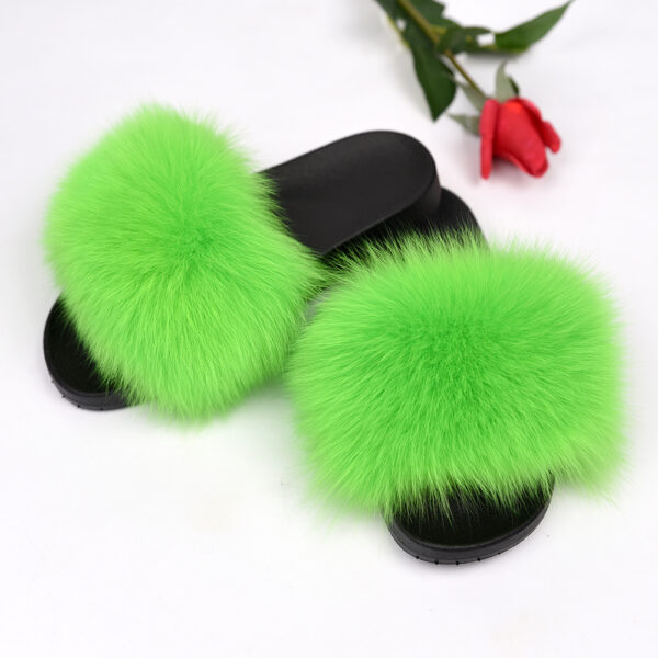 Princess Fox Fur Slides