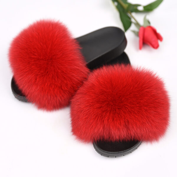 Princess Fox Fur Slides